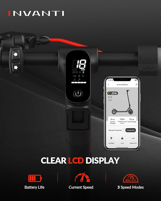 E30 Electric Scooter, Max 20Miles & 18 MPH, 350W Motor, Turn Signals, Smart APP, 8.5" Solid Tires, Foldable Commuter Electric Scooter with Rear Suspension and Dual Brakes for Adults and Teens