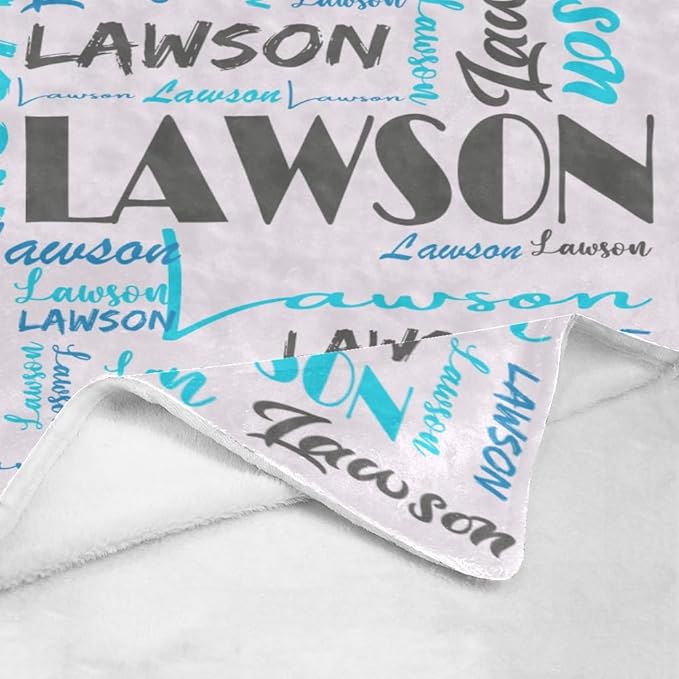 Dr.TOUGH Personalized Name Blanket Personalized Blanket for Adult Kids Flannel Customized Personalized Blankets and Throws
