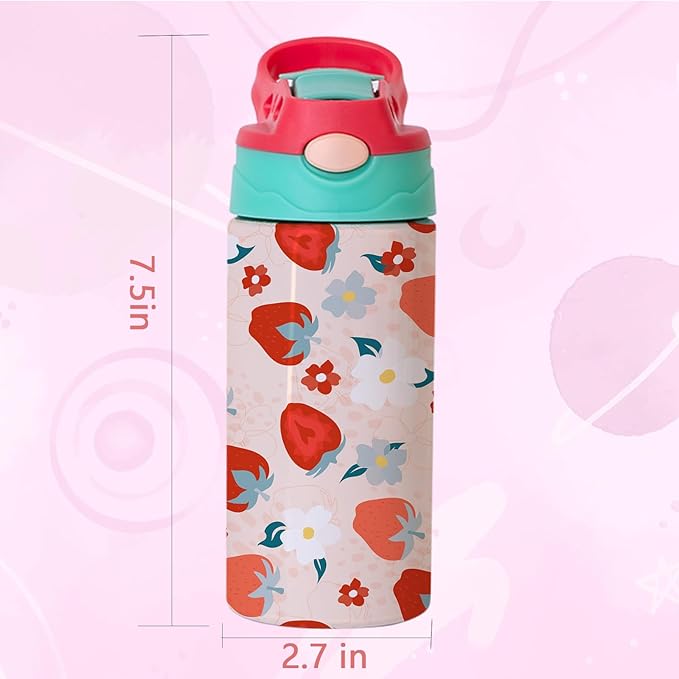 Mixed Color 30pack 12oz Kids Sippy Cup Sublimation Stainless Steel Thermos Kids Water Bottle For School Toddler Cups Spill Proof With Straws and Lids