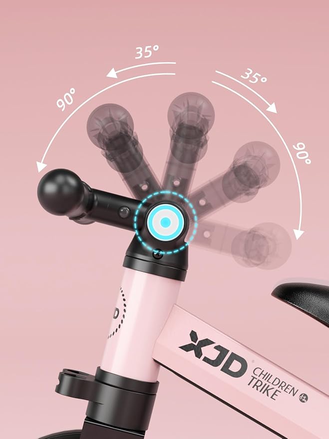 ﻿XJD 5 in 1 Toddler Bike, Tricycle for Toddlers 1-3 with Adjustable Seat Height, Removable Pedals, Ideal Balance Bike Birthday Gifts and Toys for Boys and Girls