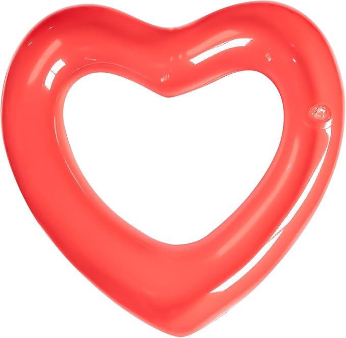 ZHUYNXIR Heart Swimming Pool Float Loungers Tube, Water Fun Beach Party Toys for Kids，Birthday Scene Layout Props.
