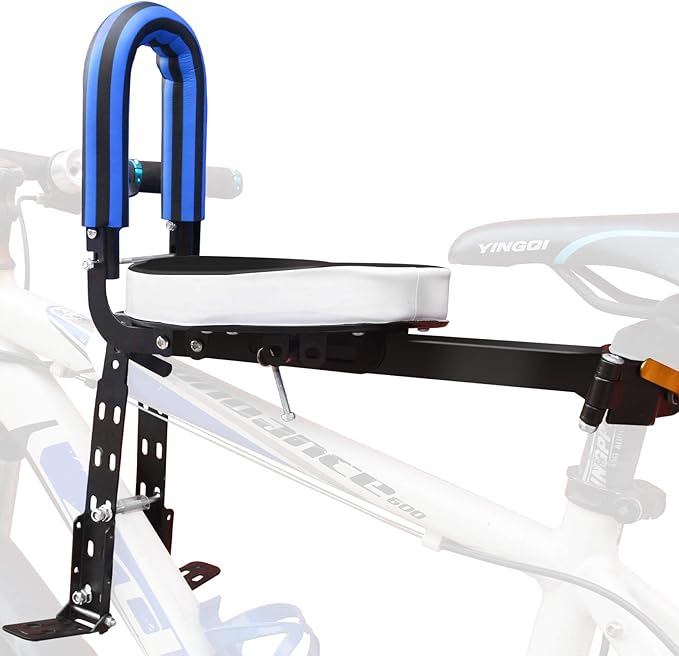 Child Bike Seat, Portable Retractable Foldable Front Mounted Kids Bike Seat, Suitable for Children 1~3 Years, Detachable Child Bike Seat Suitable for All Types of Bicycles