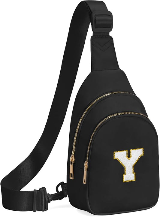 Birthday Gifts for 7 8 9 10 11 12 13 Year Old Girls Small Initial Sling Bag Cross Body Bag Fanny Pack for Girls