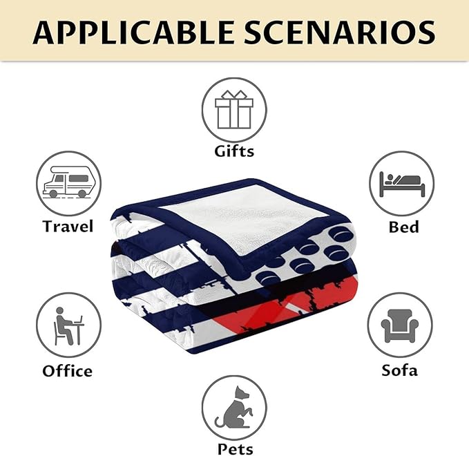 Kids Blankets for Girls - Hockey Gifts - Boys Blanket for Team Player - 50"x60" Soft Fleece Throws for Sofa