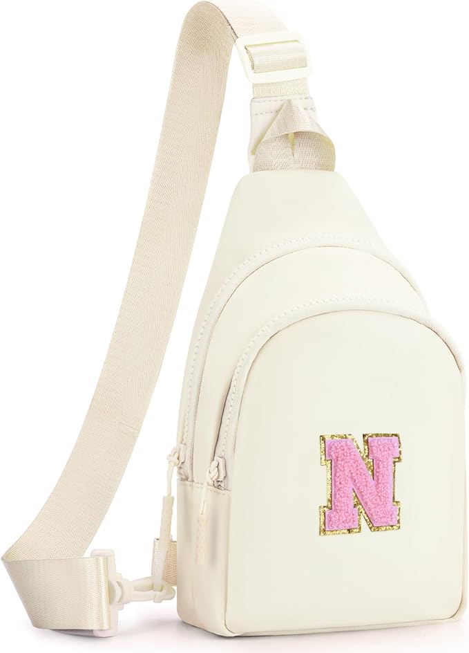 Birthday Gift for 5 6 7 8 9 10 11 12 13 14 15 16 Year Old Girls Fanny Pack Crossbody Bags for Women,Cute Trendy Stuff - Cream,N