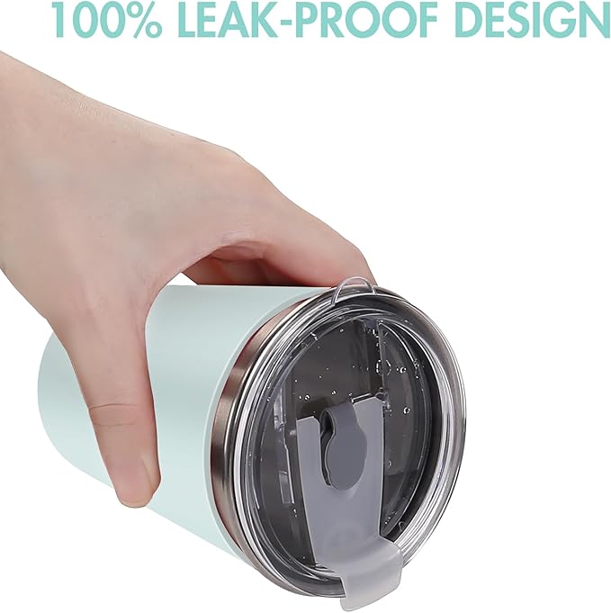 Ymmy Sam 2pcs Stainless Steel Cups with Lid and Straw,12oz Spill-proof Kids Tumblers, with Stainless Steel Straws Unbreakable Metal Cups with Heat-insulated Sleeves for Cold and Hot drinks