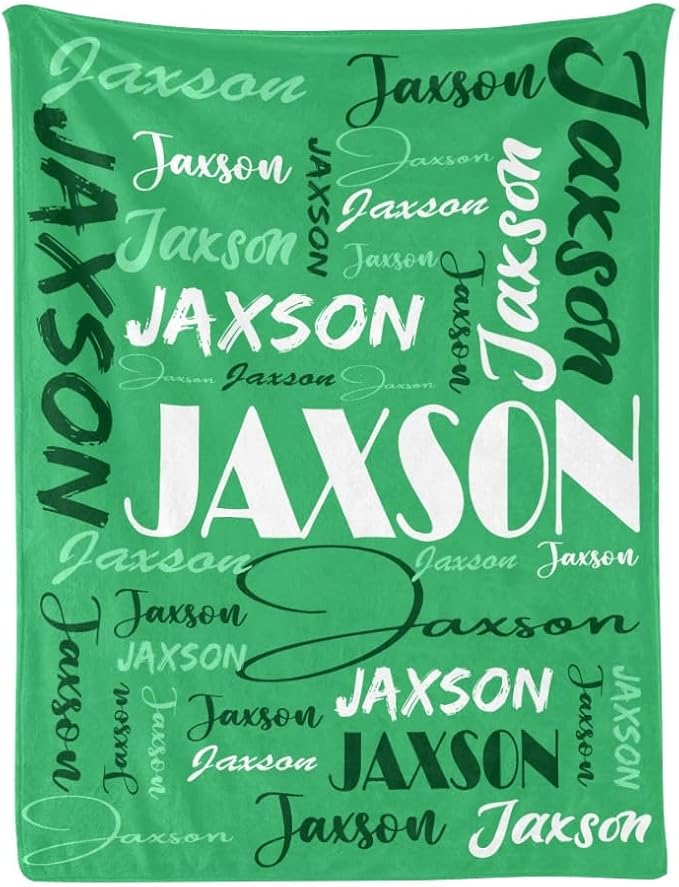 Dr.TOUGH Personalized Name Blanket Personalized Blanket for Adult Kids Flannel Customized Personalized Blankets and Throws