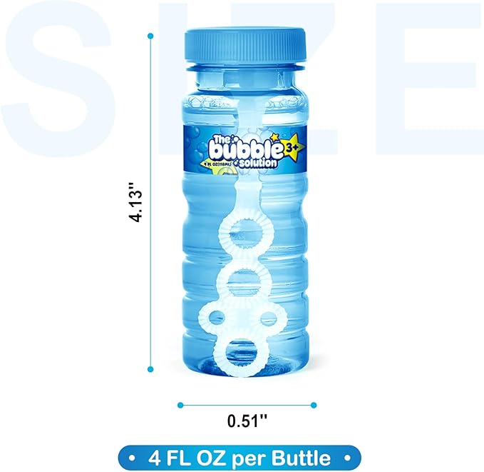 SpringFlower 6 Pcs Bubble Bottles with Wand,Bubbles Party Favors for Kids,Summer Toys, Blow Bubbles Solution Novelty Toy, Party Favors, Birthday Party Supplies, Outdoor & Indoor Activity,4oz,6 Colors
