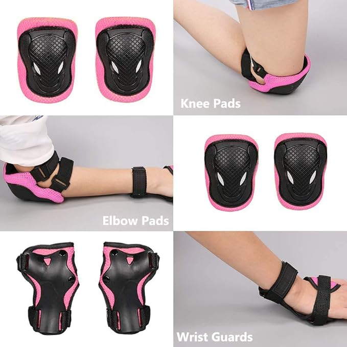 Adjustable Helmet for Ages 3-16 Kids Toddler Boys Girls Youth,Protective Gear with Elbow Knee Wrist Pads for Multi-Sports Skateboarding Bike Riding Scooter Inline skatings Longboard Roller Skate