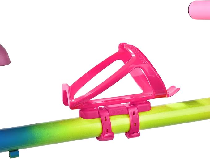 ZONKIE Bicycle Bottle Cages, Plastic Bike Bottle Holder with Cage Mounting Base (Pink)