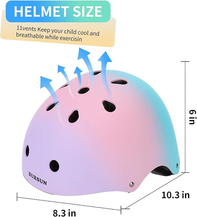 Kids Helmet Toddler Bike Helmets for Ages 2-3-5-8-14 Years Kids Girls Boys Youth, Adjustable Multi-Sport Helmet for Skateboard Cycling Scooter Balance Bike Inline Skating Longboard Roller Skate