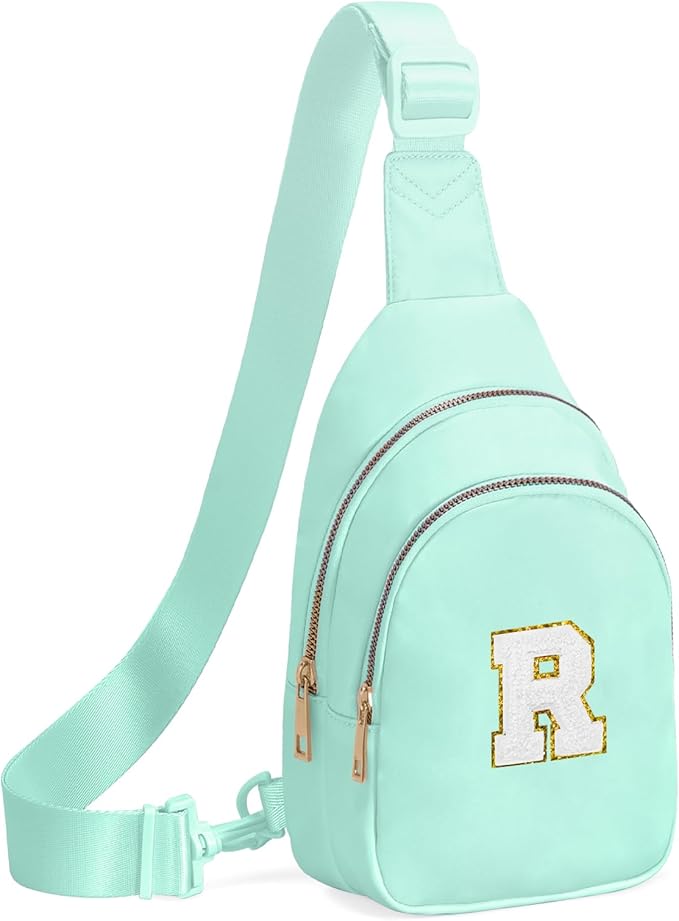 Birthday Gifts for 7 8 9 10 11 12 13 Year Old Girls Small Initial Sling Bag Cross Body Bag Fanny Pack for Girls