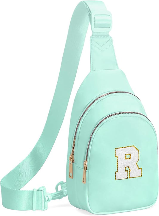 Birthday Gifts for 7 8 9 10 11 12 13 Year Old Girls Small Initial Sling Bag Cross Body Bag Fanny Pack for Girls