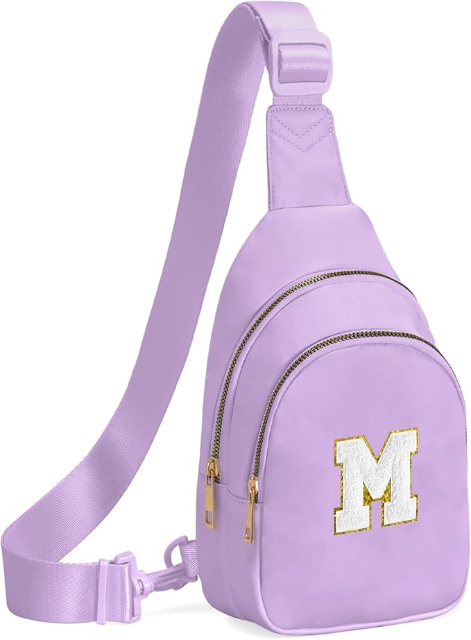 Birthday Gifts for 7 8 9 10 11 12 13 Year Old Girls Small Initial Sling Bag Cross Body Bag Fanny Pack for Girls