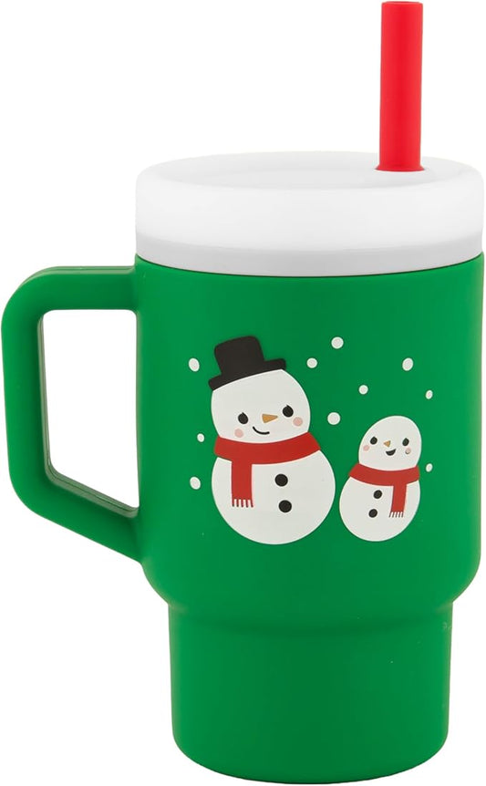 Infantino My 1st Tumbler, Silicone Sippy Cup with Straw & Handle, Spill-Resistant Baby Cup for On-the-Go, BPA-Free Transition Bottle