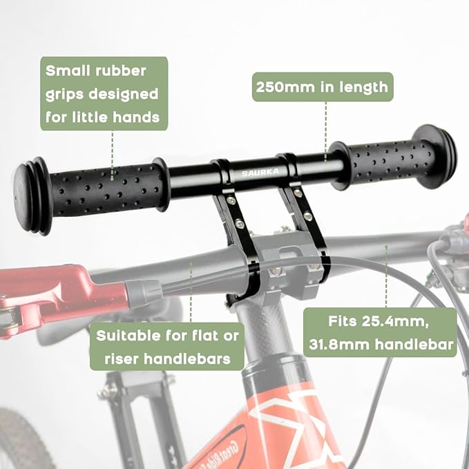 Kid Bike Seat Front Mounted and Handlebar for Mountain Bike Parent-Child Cycling, Child Bicycle Seat&Child Handlebar for All Adult MTB Bike Cycling(Foldable/Not Foldable Pedals)