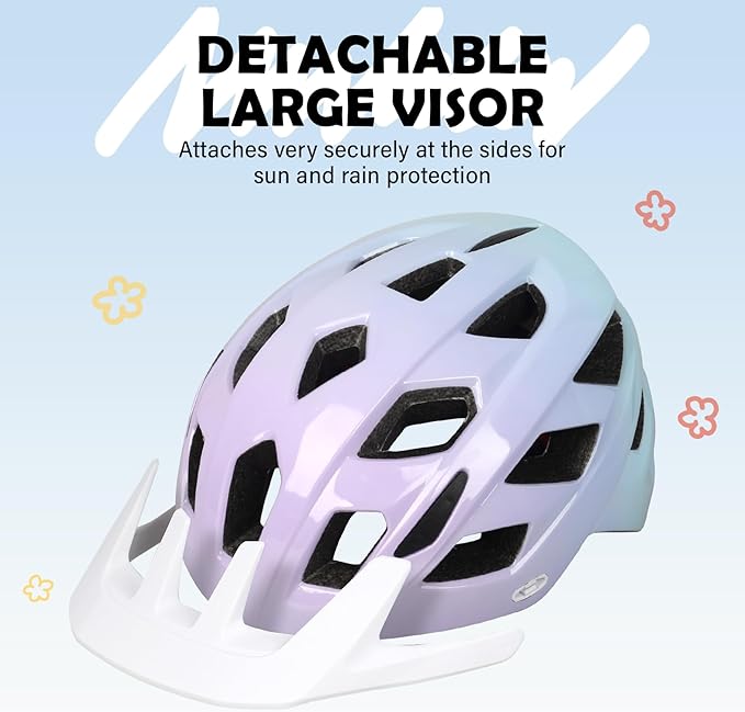 Kids Bike Helmet, 2 Size Adjustable for Youth Toddler Boys & Girls 3-5-8-10-12-14 Years, Child Helmets with Visor for Skating Cycling Scooter