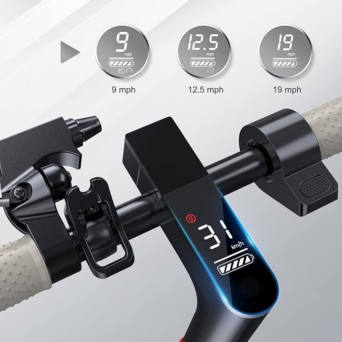 Electric Scooter - 8.5"/10'' Solid Tires, 350W/500W Motor, Up to 19-22MPH and 21-24Miles Long-Range Portable Commuting Scooter for Adults with Double Braking System and App