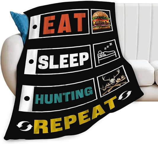 Hunting Blanket Gifts for Men Dad Hunters Throw Blankets Cozy Plush Fleece Deer Decor Flannel Fuzzy for Couch Chair Bed 80"X60"