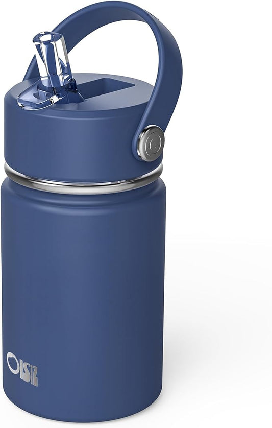 Kids Water Bottle with Straw Lid 10oz, Vacuum Insulated 316 Stainless Steel Water Bottles for Kids for School, Leakproof Water Bottle, BPA Free and Keep Cold for 24 Hours