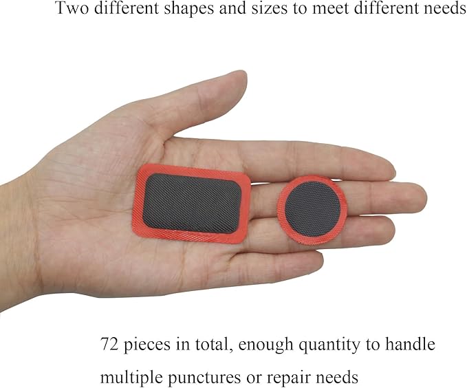 Bike Tire Patch Kit，Bike Repair Patch Bicycle Inner Tire Patch Repair Tool Kit for Road Mountain Bike Motorcycle