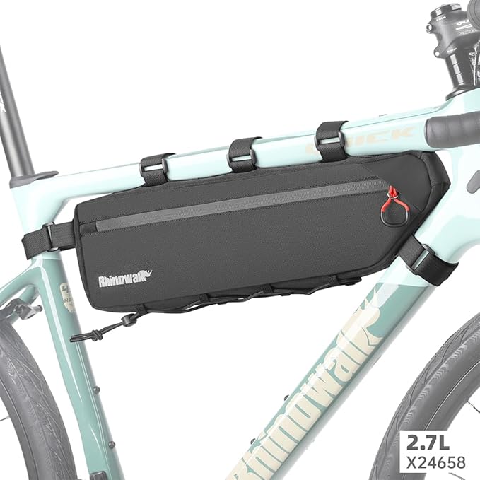 Rhinowalk Bike Bag Bike Frame Bag Waterproof Bike Triangle Bag 2.7L Bicycle Pouch Under Tube Bag Professional Cycling Accessories(XXL)