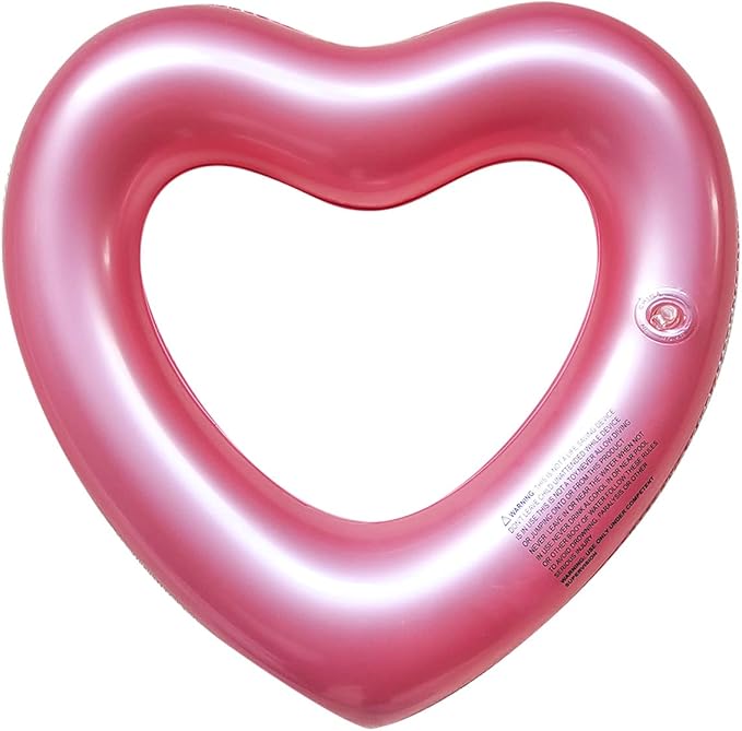ZHUYNXIR Heart Swimming Pool Float Loungers Tube, Water Fun Beach Party Toys for Kids，Birthday Scene Layout Props.