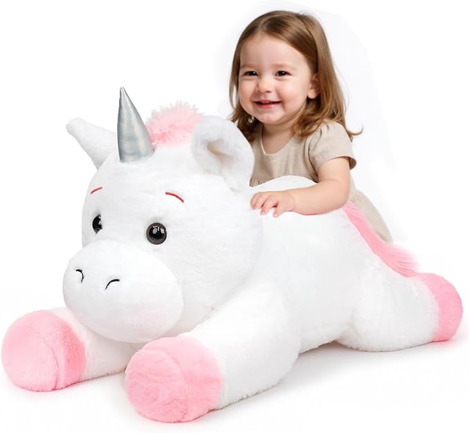 Unicorn Stuffed Animal, Giant 31.5" Stuffed Plush,Large Soft Plush Unicorn Toy Birthday Holiday Party Gifts for Kids Girls