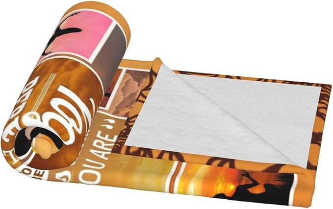 Yoga Sport Blanket Yoga Meditation Throw Blanket Ultra Soft Cozy Fleece Yoga Gift for Yoga Lover Fuzzy Plush Bedding Blankets for Kids Teens Adults Girls Boys Women Men 50"x40"