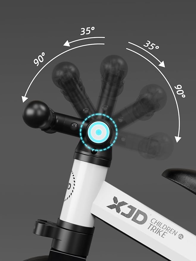 ﻿XJD 5 in 1 Toddler Bike, Tricycle for Toddlers 1-3 with Adjustable Seat Height, Removable Pedals, Ideal Balance Bike Birthday Gifts and Toys for Boys and Girls