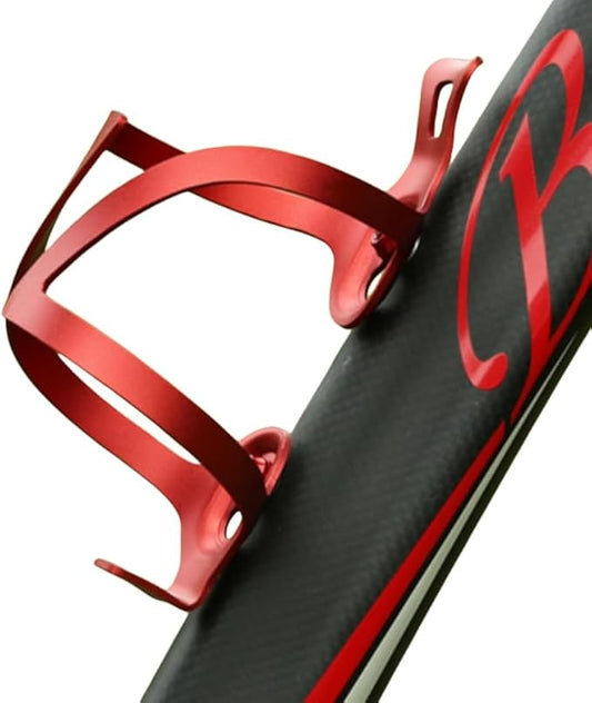 Premium Aluminum Alloy Bike Cup Holder - - Durable Water Bottle Cage for Bicycle, Road Bike, Mountain Bikes (Red)