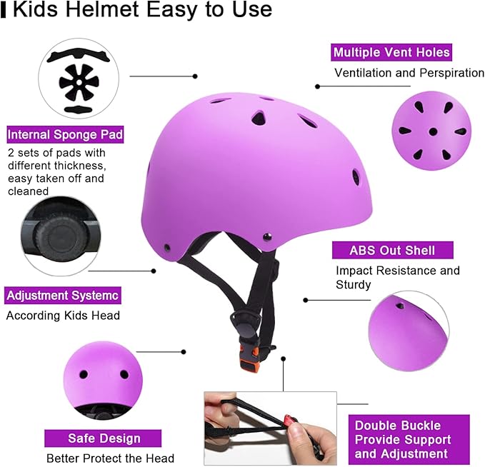 Glaf Toddler Helmet for 2-8 Years Kids Bike Helmets Baby Girls Boys Multi-Sport Adjustable Skateboard Bicycle Helmet Lightweight 3 Sizes for Toddler to Youth 8-14