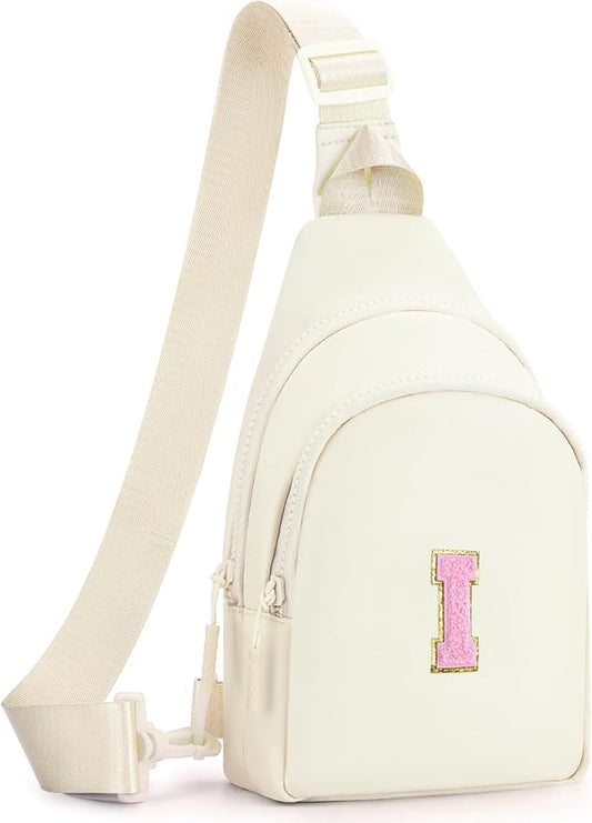 Birthday Gift for 5 6 7 8 9 10 11 12 13 14 15 16 Year Old Girls Fanny Pack Crossbody Bags for Women,Cute Trendy Stuff - Cream,I