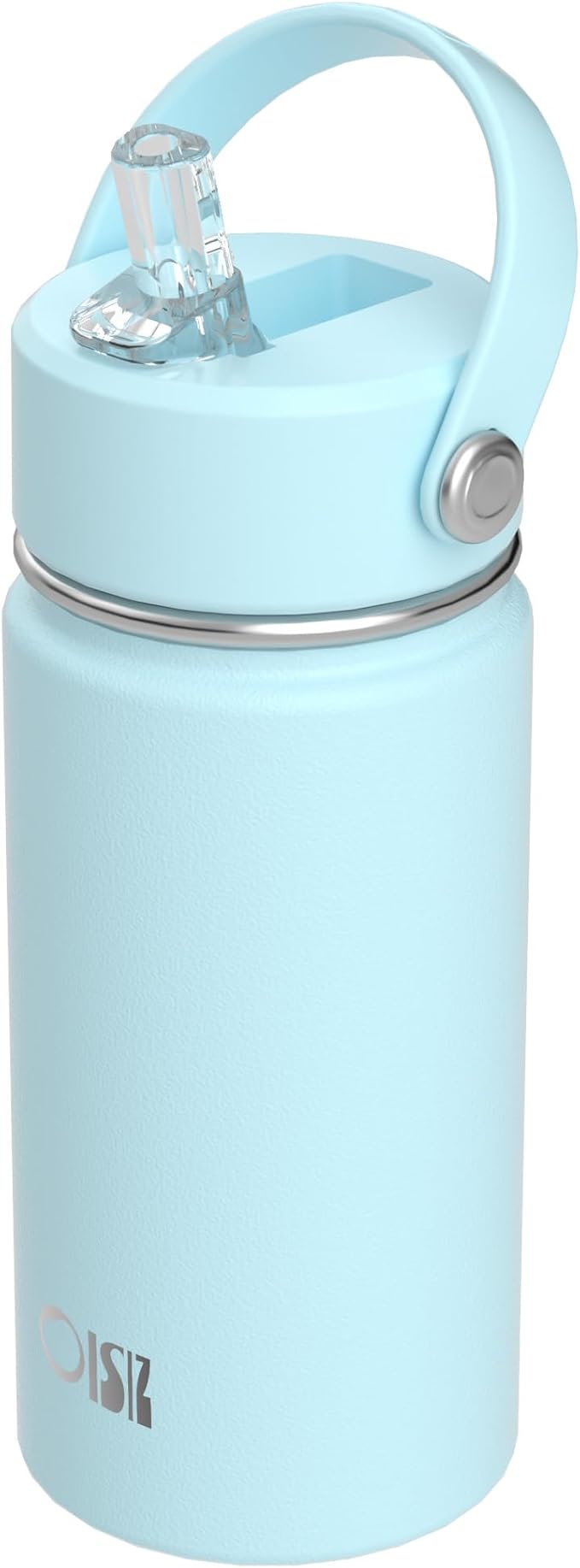 OISIZ Kids Water Bottle with Straw Lid 14oz, Vacuum Insulated 316 Stainless Steel Water Bottles for Kids for School, Leakproof Water Bottle, BPA Free and Keep Cold for 24 Hours