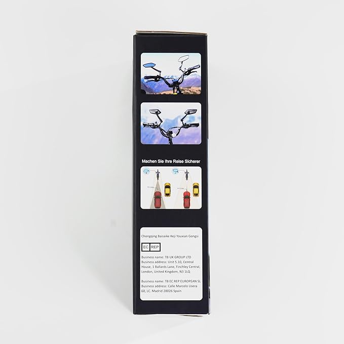 Bike Mirror Handlebar Mount 360° Adjustable, Wide Rear View Mirror Bicycle Mirrors for Handlebars with Scratch Resistant Glass, Bike Rear View Mirror for Scooter, Motorcycle, Bike Accessory Right