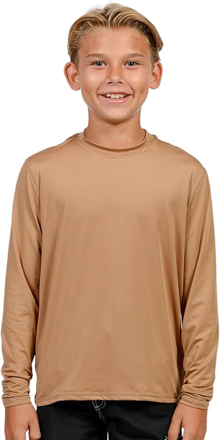 INGEAR Boys' Rash Guard UPF 50+ Swim Shirt - Lightweight, Quick-Dry, Durable Sun Protection for Swimming, Sizes XS-XL