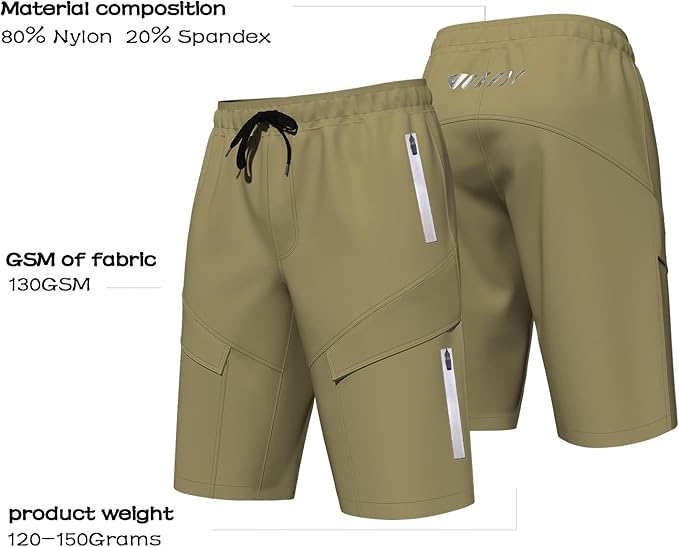 Lo.gas Mountain Bike Shorts for Men,3D Padded Loose-fit Cycling Biking Bicycle Shorts Mens with Underwear Zipper Pockets