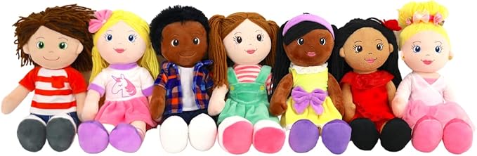 Playtime by Eimmie 14" Soft Baby Doll for Girls (Lillie) - Plush Rag Doll for Toddlers & Infants, Washable Stuffed Toy with Sensory Fabric Body - Great for Baby Showers, Birthdays & Special Occasions
