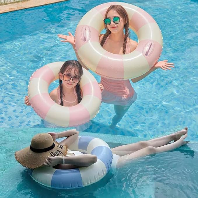 2 PCS Inflatable Pool Floats for Swimming Pool Party Lake Beach Adults - Floaties Pool Tubes Swim Rings Tubes Floaties for Beach Pool Party Decorations