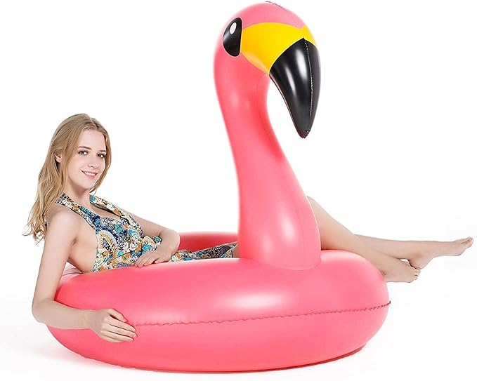 Jasonwell Giant Inflatable Flamingo Pool Floats Party Float Tube with Fast Valves Summer Beach Swimming Pool Lounge Raft Decorations Toys for Adults & Kids