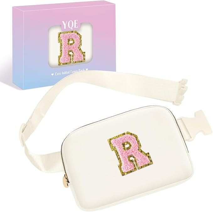 Prize for Girls 8-12, Dance Recital Gifts for Girls Kids, Belt Bag Dance Bag for Girls Teen,Crossbody Bags for Girls Women,Small Travel Waist Packs Kids Fanny Pack Birthday Gifts (Beige, R)