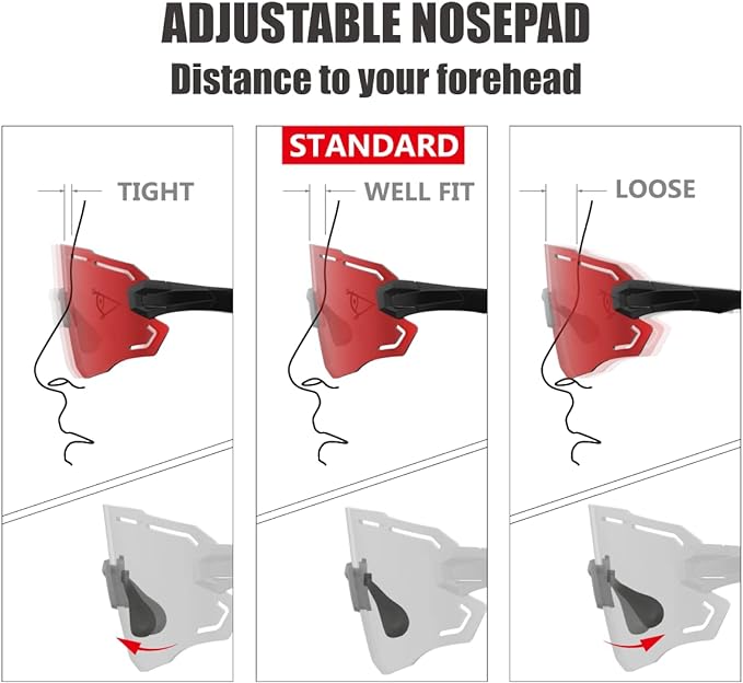 RIDE YOUR WAY Professional wrap around Frameless Cycling Sunglasses for Men and Women