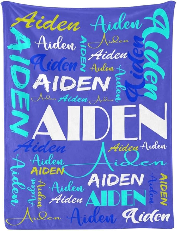 Dr.TOUGH Personalized Name Blanket Personalized Blanket for Adult Kids Flannel Customized Personalized Blankets and Throws