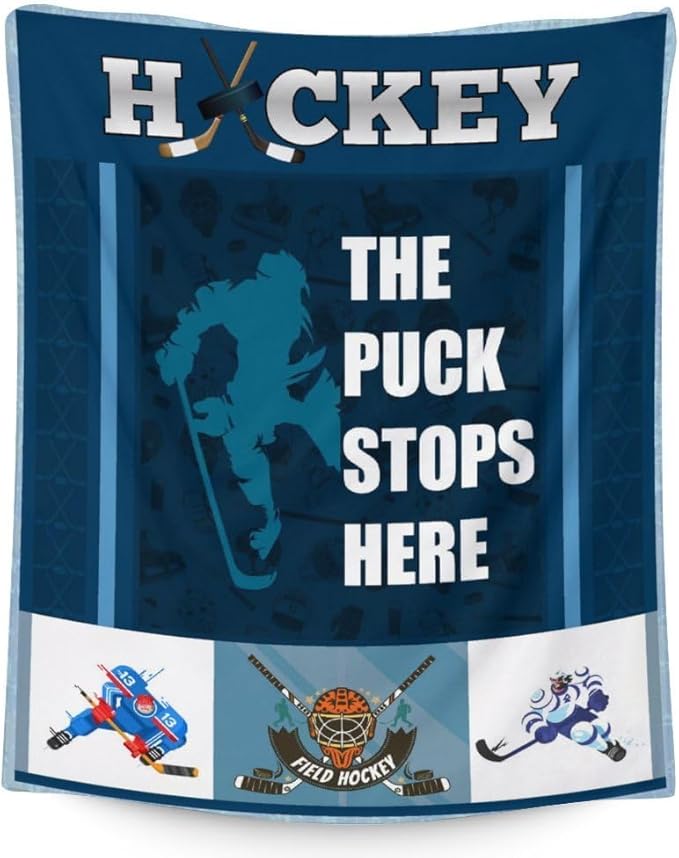 Hockey Gifts - Ice Hockey Blanket for Boys - Kids Throw Blankets for Girls - 30"x40" Soft Plush Throws for Children