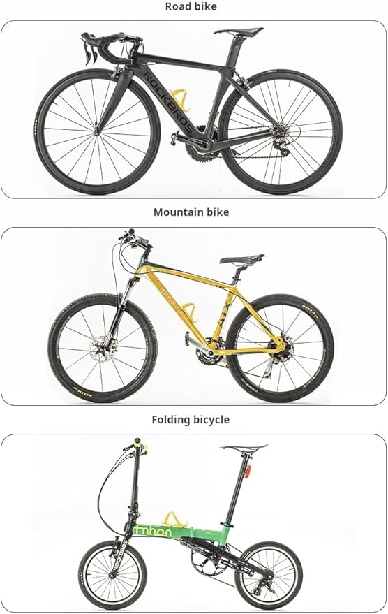 Lightweight Bicycle Water Bottle Holder - Secure, Versatile, and Stylish Bike Universal Drink Cage, Cycling, Road/Mountain Bikes (Yellow)