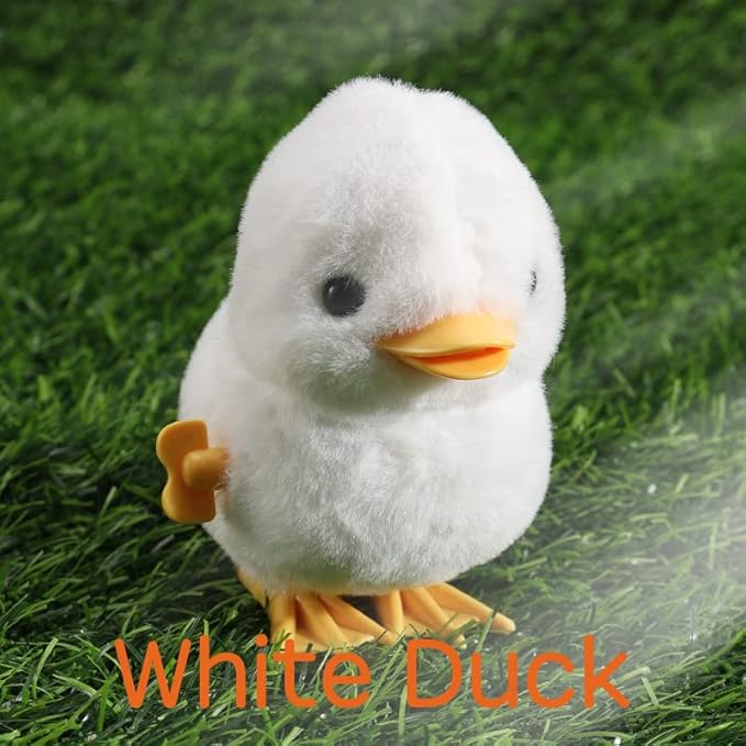 Easter Wind-Up Plush Toys Fluffy Realistic Jumping Chicks & Ducks for Kids (Pack of 4)