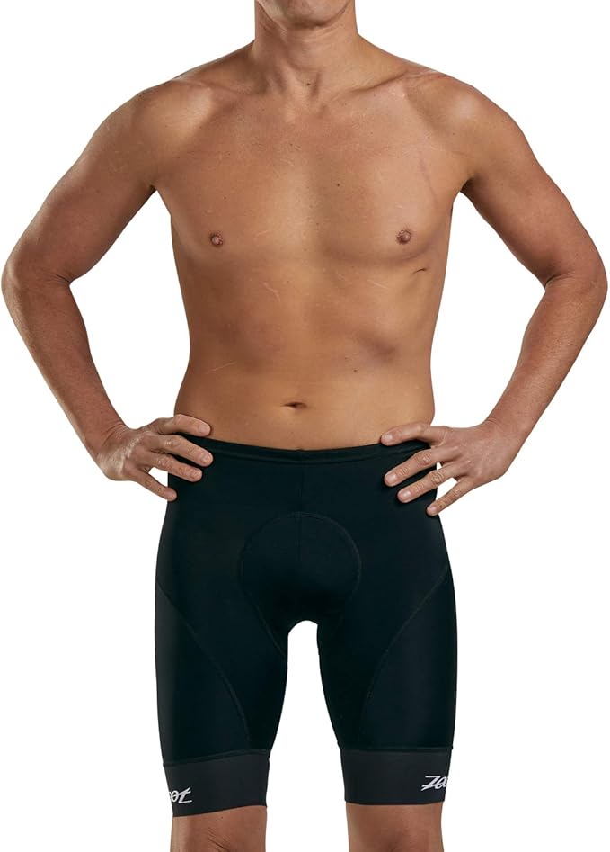 Zoot Men’s Core Cycle Shorts, Padded Performance 9-Inch Bicycle Shorts for Triathlons & Endurance Racing, UPF 50+ Fabric