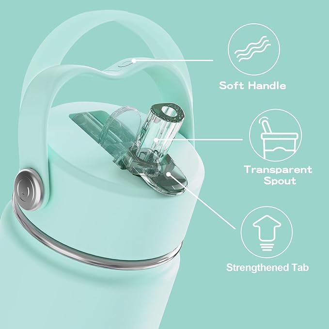 OISIZ 18oz Kids Water Bottle with Straw Lid, Vacuum Insulated Water Bottle 316 Stainless Steel Bottles for Kids for School, Leakproof Water cups, BPA Free and Keep Cold for 24 Hours,Easy to Clean