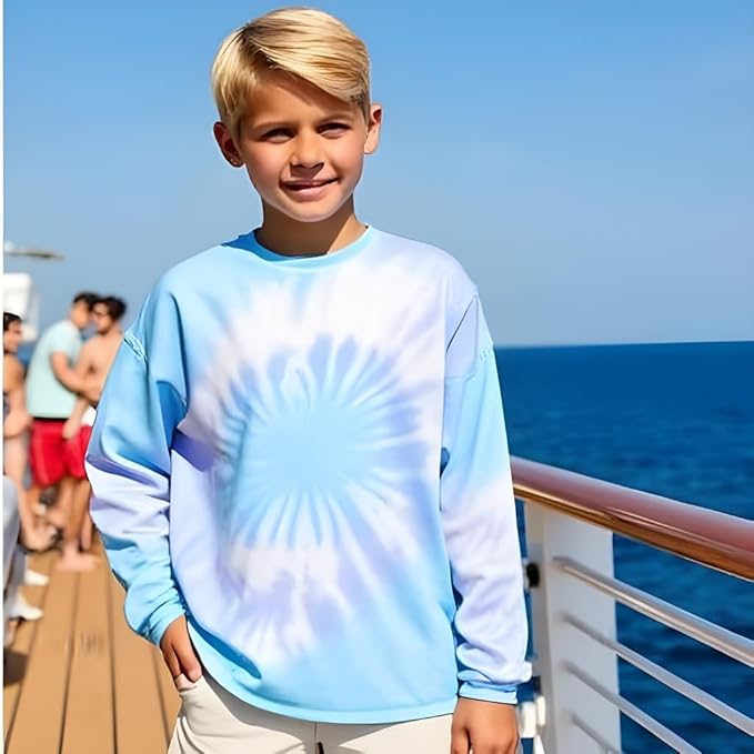 INGEAR Boys' Rash Guard UPF 50+ Swim Shirt - Lightweight, Quick-Dry, Durable Sun Protection for Swimming, Sizes XS-XL