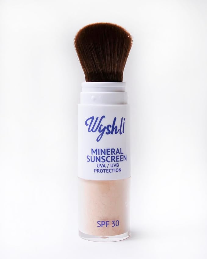 Invisibility Powder - Brush On Mineral SPF 30 Sunscreen for Kids - Broad Spectrum Face & Body Sunscreen for Sensitive Skin - Water & Sweaty Playground Resistant